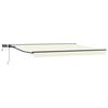 vidaXL Cornice per Tenda Manuale con LED Crema e Antracite 4 x 2 m