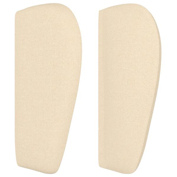 vidaXL Testiera ad Orecchio Crema 163x23x78/88 cm in Tessuto