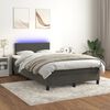vidaXL Letto a Molle con Materasso e LED Grigio Scuro 120x200 cm