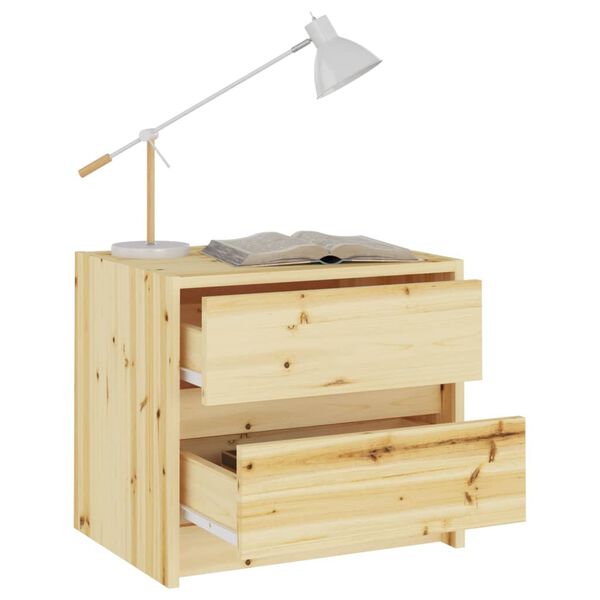 vidaXL Comodini 2 pz 40x30,5x35,5 cm in Legno Massello di Abete