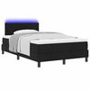 vidaXL Letto a molle con materasso con led Nero 120 x 200 cm Tessuto