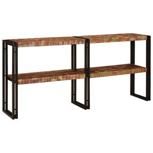 vidaXL Tavolo consolle Multicolore Legno Recuperato Massello