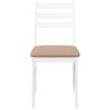 vidaXL Sedie da Pranzo con Cuscini 2 pz Bianco Legno Massello di Hevea