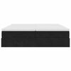 vidaXL Struttura Letto Pouf con Materassi Nero 180x200 cm in Velluto