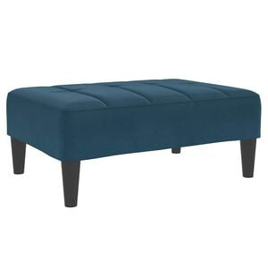 vidaXL Poggiapiedi Blu 77x55x31 cm in Velluto