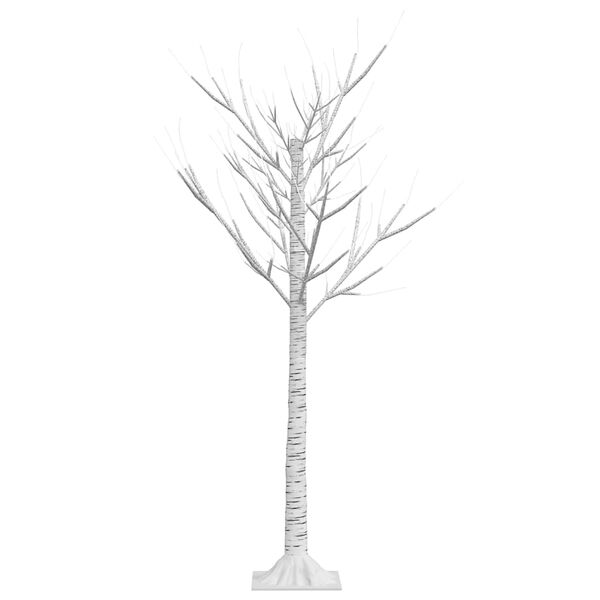 vidaXL Albero Natale 128 LED 1,2 m Salice Bianco Caldo Interno Esterno