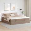 vidaXL Struttura Letto Pouf con Materassi 180x200 cm Similpelle