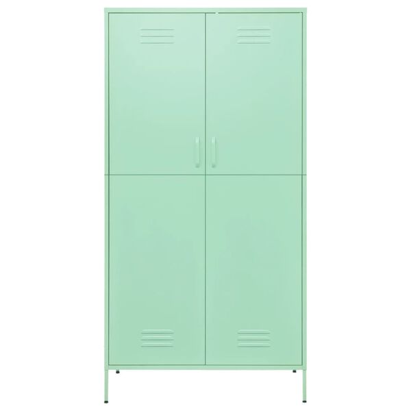 vidaXL Armadio Menta 90x50x180 cm in Acciaio