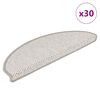vidaXL Tappeti Adesivi Scale Aspetto Sisal 30 pz 65x21x4 cm Platino