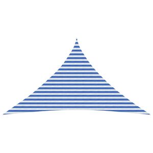vidaXL Telo Ombra 3,5 x 3,5 x 4,9 m HDPE Triangolare Blu e Bianco