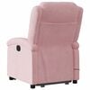 vidaXL Poltrona Alzapersona Massaggi Elettrica Reclinante Rosa Velluto