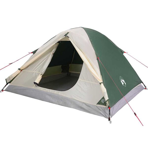 vidaXL Tenda da Campeggio a Cupola per 3 Persone Verde Impermeabile