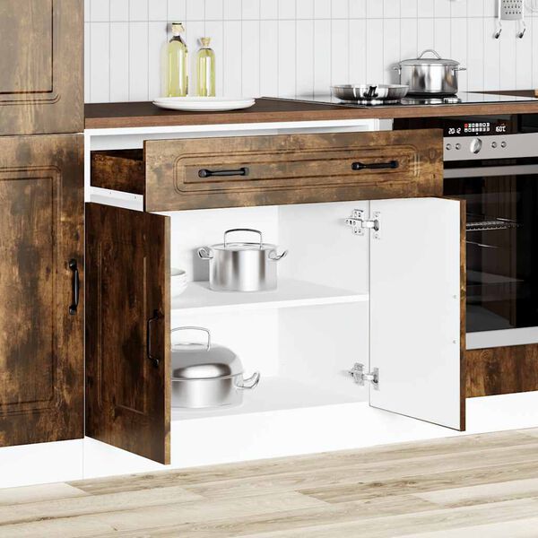 vidaXL Base da Cucina Kalmar Rovere Fumo in Legno Multistrato