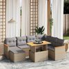 vidaXL Set Divano da Giardino 8 pz con Cuscini Beige in Polyrattan