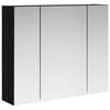 vidaXL Mobiletto per specchio da bagno Rovere Nero 60 x 14,5 x 50 cm