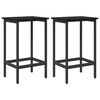 vidaXL Sgabello da bar 2 pz Rovere Nero 40 x 32 x 74 cm