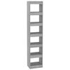 vidaXL Libreria/Divisorio Grigio Sonoma 40x30x198 cm
