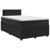 vidaXL Letto box spring con materasso Nero 120 x 190 cm Velluto