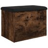 vidaXL Panca Portaoggetti Rovere Fumo 62x42x45 cm Legno Multistrato