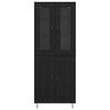 vidaXL Credenza Rovere Nero 69,5 x 34 x 90 cm Legno multistrato