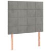 vidaXL Testiera Grigio Chiaro 100x5x118/128 cm Velluto