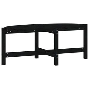 vidaXL Tavolino da Salotto Nero 118x63x45 cm in Legno Massello di Pino