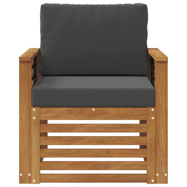 vidaXL Set di divani da esterno con cuscino Naturale 71 x 63 x 73 cm