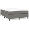 vidaXL Giroletto a Molle con Materasso Grigio Scuro 140x190 cm Tessuto
