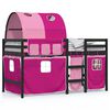 vidaXL Letto a Soppalco con Tunnel Bambini Rosa 80x200cm Massello Pino