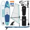 vidaXL SUP gonfiabile con vela HYDROS 330 x 76 x 15 cm Turchese per