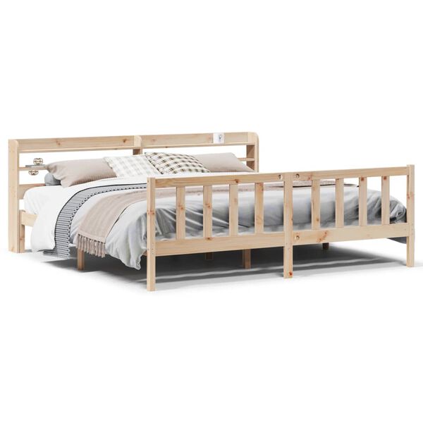 vidaXL Letto senza Materasso 180x200 cm in Legno Massello di Pino