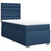 vidaXL Giroletto a Molle con Materasso Blu 80x200 cm inTessuto
