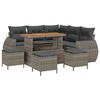 vidaXL Set Divano da Giardino 9 pcs Grigio polyrattan