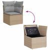 vidaXL Set Divano da Giardino 4 pcs Beige e Grigio Chiaro Polyrattan