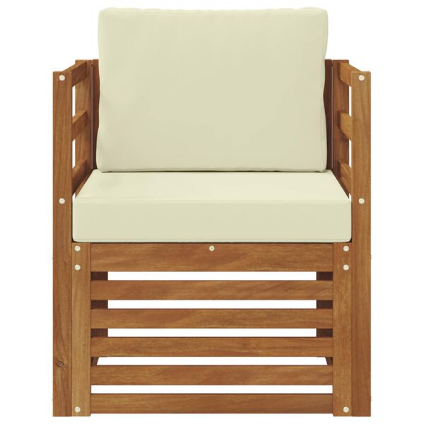 vidaXL Set di divani da esterno Legno di Acacia Massello e Poliestere