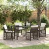 vidaXL Set da Pranzo per Giardino 5 pcs Marrone polyrattan