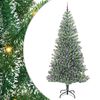 vidaXL Albero di Natale Artificiale Imbiancato con Luci LED 240 cm