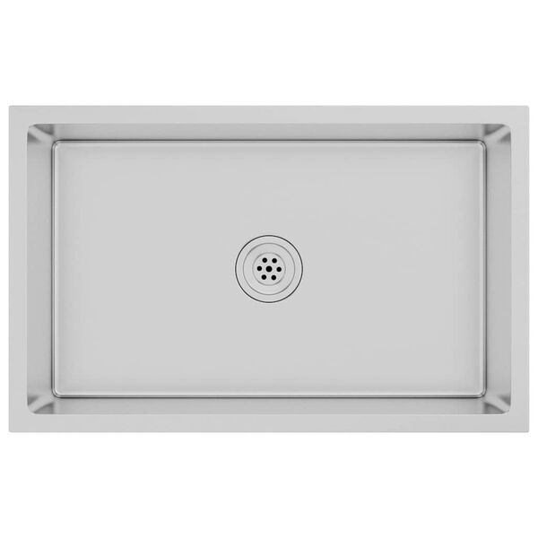 vidaXL Lavello da Cucina Lavorato a Mano in Acciaio Inox