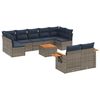 vidaXL Set Divani da Giardino 10 pz con Cuscini Grigio in Polyrattan