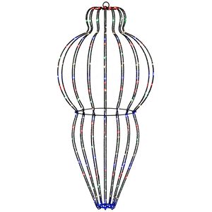 vidaXL Luce a punta di Natale 320 LED Multicolore Diam. 40 x 75 cm
