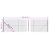 vidaXL Recinzione Metallica con Flangia Antracite 1,6x25 m