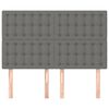 vidaXL Testiera Grigio Scuro 144x5x118/128 cm Tessuto