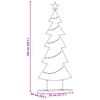 vidaXL Albero di Natale in metallo con supporto Nero 150 cm Acciaio