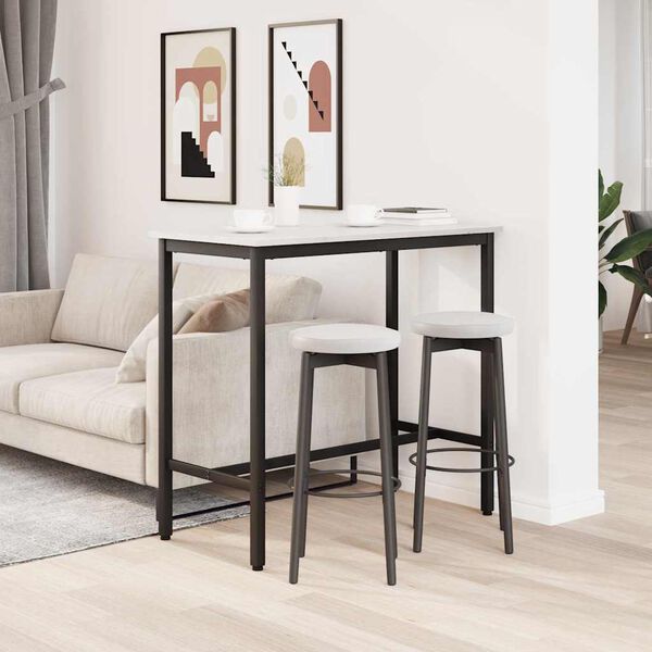 vidaXL tavolo Bianco 100 x 50 x 91 cm Legno ingegnerizzato e acciaio