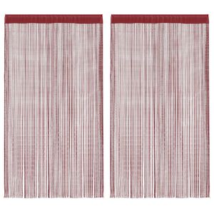 vidaXL 2 Pz Tende a Fili 100x250 cm Rosso Borgogna