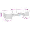 vidaXL Set Divani da Giardino 7 pz con Cuscini Grigio in Polyrattan