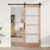 vidaXL Porta Interna con Vetro ORKDAL Marrone 83 x 202 cm