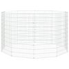 vidaXL Recinto per Animali Ruspante 10 Pannelli 54x100cm Ferro Zincato