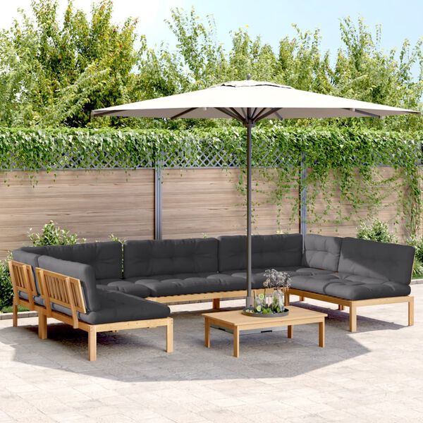 vidaXL Set Divano Pallet da Giardino 6 pz con Cuscini Massello Acacia