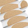 vidaXL Tappetini per scale 15 pz 65x21x4 cm Sisal Semicircolari Grandi